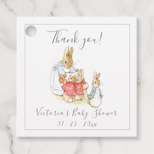 ビアトリックスポッターヴィンテージ男女兼用ベビー フェイバータグ (正面)