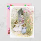 ビアトリックスポッター誕生日パーティーへの招待 招待状 (正面/裏面)