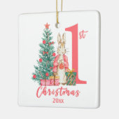 ビアトリックスポッター1初めてのクリスマスピンクホリデイ セラミックオーナメント (左)