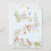 ビアトリックス・ピーターのウサギ　ウッドランドのベビーシャワー 招待状 (裏面)