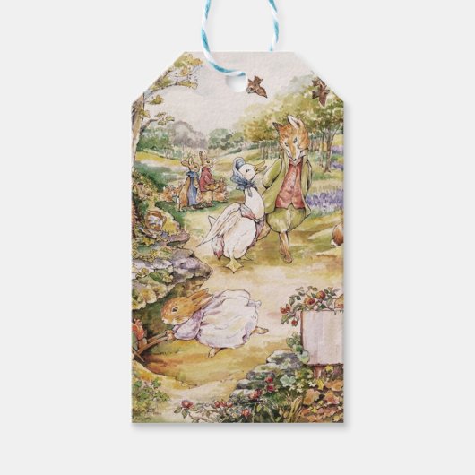 ビアトリックス・ポッターかわいいピーターと友達 ギフトタグ (正面)