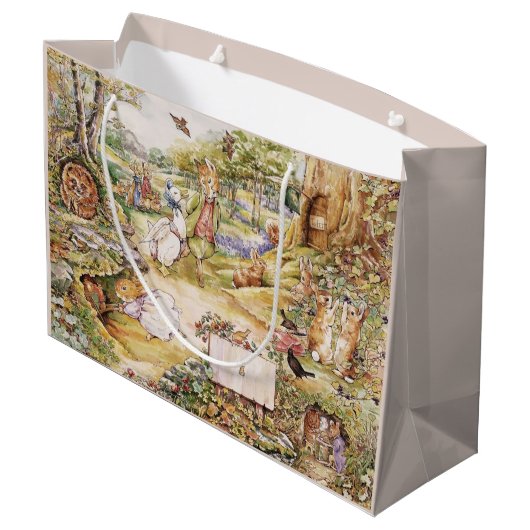 ビアトリックス・ポッターかわいいピーターと友達 ラージペーパーバッグ (裏面アングル)