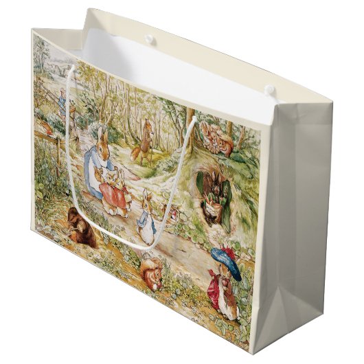 ビアトリックス・ポッターかわいいピーターと友達 ラージペーパーバッグ (正面アングル)