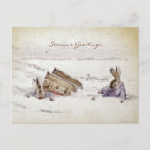 ビアトリックス・ポッターのクリスマスグリーティング ホリデー シーズンポストカード (正面)