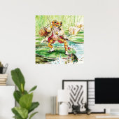 ビアトリックス・ポッター『ジェレミー・フィッシャーが魚を捕まえる』 ポスター (ホームオフィス)