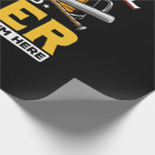 ビアドリンカーベースボールビアユーモア誕生日 ラッピングペーパー (角)