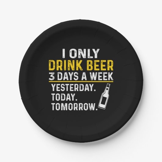 ビアドリンカーIのみビール誕生日 ペーパープレート (正面)