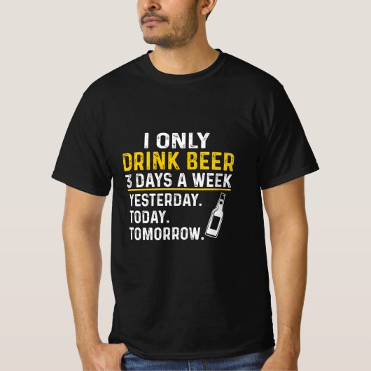 ビアドリンカーIのみビール誕生日 Tシャツ (正面)
