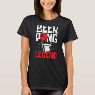 ビアポン伝説アルコール飲みゲームBeer Pong P Tシャツ