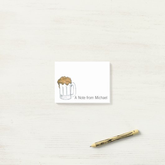 ビアマグパーソナライズされたオクトーバーフェストからのメモ ポストイット (デスク上)