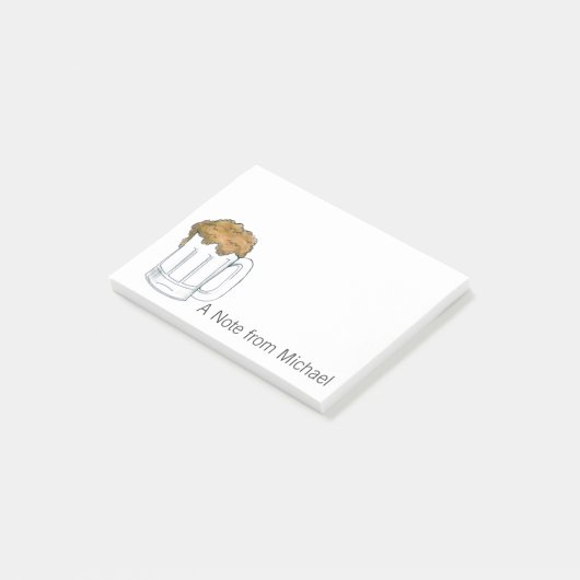 ビアマグパーソナライズされたオクトーバーフェストからのメモ ポストイット (アングル)