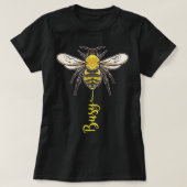 ビアラディ忙しー用の女性ビープンミツバチ Tシャツ (デザイン正面)
