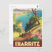 ビアリッツフランスヴィンテージ旅行 ポストカード (正面/裏面)