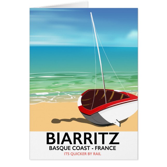 ビアリッツ フランス ビーチ 旅行 ポスター (正面)