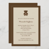 ビアリースイートベイビーシャワー招待状ニュートラルジェンダー 招待状 (正面/裏面)