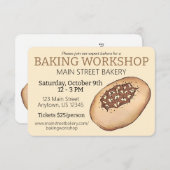 ビアリー・ブレッドメイキング・ワークショップ　ユダヤの伝統的なパン作り 招待状 (正面/裏面)