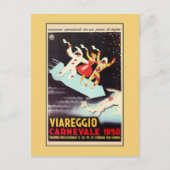 ビアレッジョのカーニバル　イタリア旅行のヴィンテージ広告 ポストカード (正面)