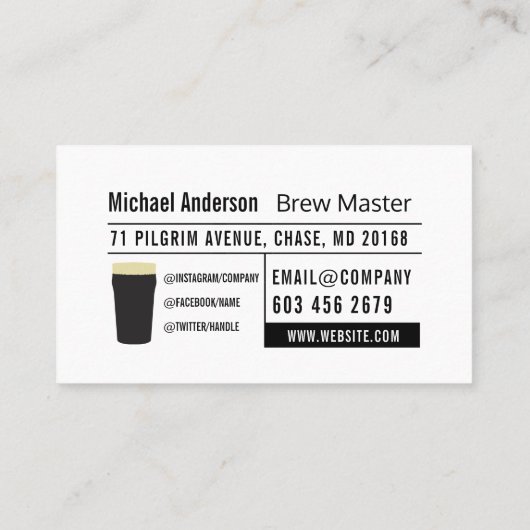 ビアロゴのマグカップ | Brewery 名刺 (裏面)