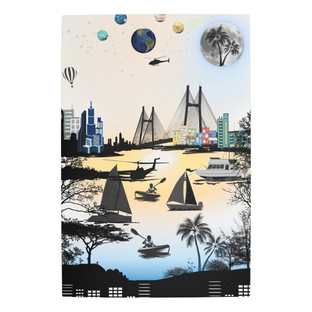 ビアンコ・ネロ・エコリ メタルプリント (正面)