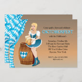 ビアーガーデンメイドオクトーバーフェスト招待状 招待状 (正面/裏面)
