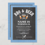 ビアーズ&応援ズBBQバースデーパーティーANY AGE招待状 招待状 (正面/裏面)