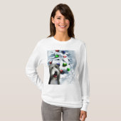 ビアードコリーのクリスマスギフト Tシャツ (正面フル)