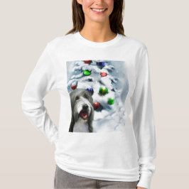 ビアードコリーのクリスマスギフト Tシャツ