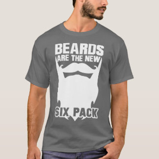 ビアード彼は新しい6パックヒゲの恋人おもしろい Tシャツ