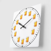 ビア·オ·クロック スクエア壁時計 (傾斜)