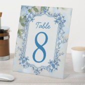 ビウエエレガントとホワイトオーバーレイの花結婚の数 台座サイン (インサイチュ)