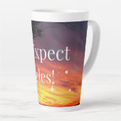 ビェルミラクルスパークルサンセット感動的引用文 カフェラテマグ (右アングル)