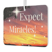 ビェルミラクルスパークルサンセット感動的引用文 カーエアーフレッシュナー (左)