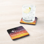 ビェルミラクルスパークルサンセット感動的引用文 コースター (右側)