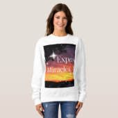 ビェルミラクルスパークルサンセット感動的引用文 スウェットシャツ (正面フル)