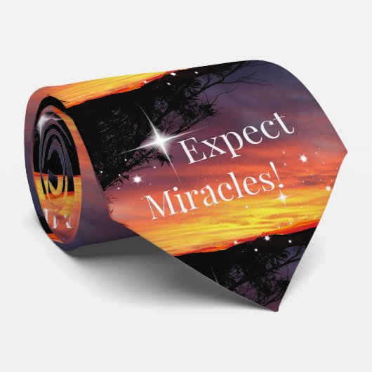 ビェルミラクルスパークルサンセット感動的引用文 ネクタイ (ロール)