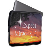 ビェルミラクルスパークルサンセット感動的引用文 ラップトップスリーブ (正面右)