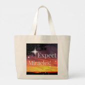 ビェルミラクルスパークルサンセット感動的引用文 ラージトートバッグ (裏面)