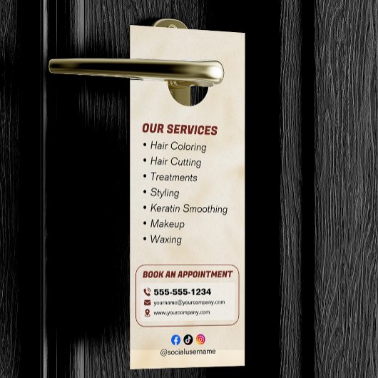 ビエエレガントゲ美容師サロンメイクアップワクシング ドアノブサイン