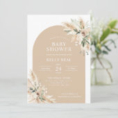 ビエゲパンパスグラスベビーシャワー招待状 招待状 (スタンド正面)