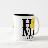 ビエラホームイエローハイビスカス11oz ツートーンマグカップ (正面右)