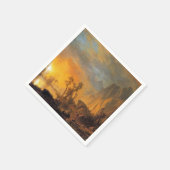 ビエルシュタットサンセットインザロッキー絵画ズ スタンダードカクテルナプキン (角)