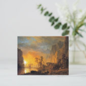 ビエルシュタットサンセットインザロッキー絵画ズ ポストカード (スタンド正面)