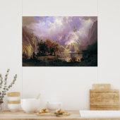 ビエルシュタットロッキーマウンテン絵画ランドスケーズ ポスター (キッチン)