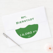 ビエルシュタット山ステッカー ラウンドシール (封筒)