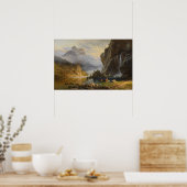 ビエルシュタット – インディアンスピア魚釣り ポスター (キッチン)