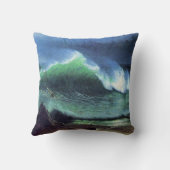 ビエルシュタット – エメラルド素晴らしシー絵画アート クッション (裏面)