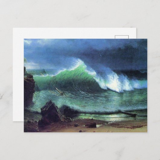 ビエルシュタット – エメラルド素晴らしシー絵画アート ポストカード (正面/裏面)