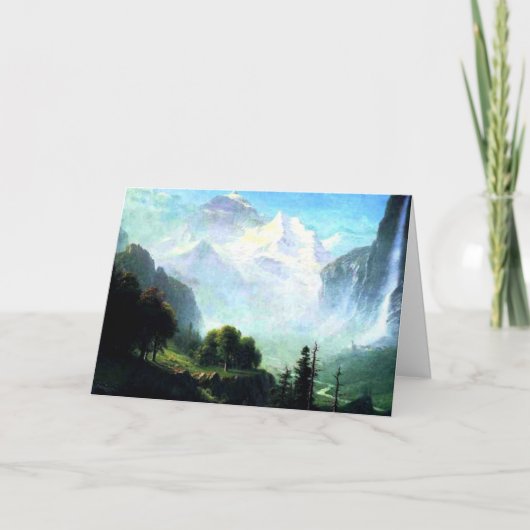 ビエルシュタット – ラウテルブルネンの近くのスタバーバッハ秋 カード (正面)