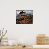 ビエルシュタット – ロッキー山脈の勉強 ポスター (キッチン)