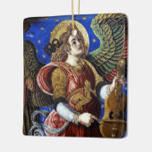 ビエル・クリスマスを迎える音楽を作る天使 セラミックオーナメント (左)